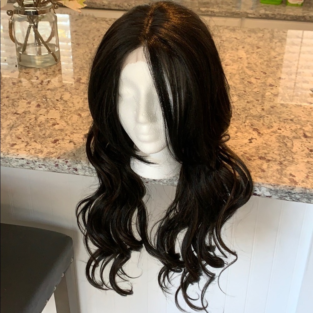 Dark dimensional brunette wig!